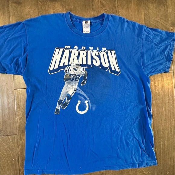 Quiz Daddy's Other - Vintage 00s Marvin Harrison Indianapolis Colts Tee Men's XL Blue NFL
